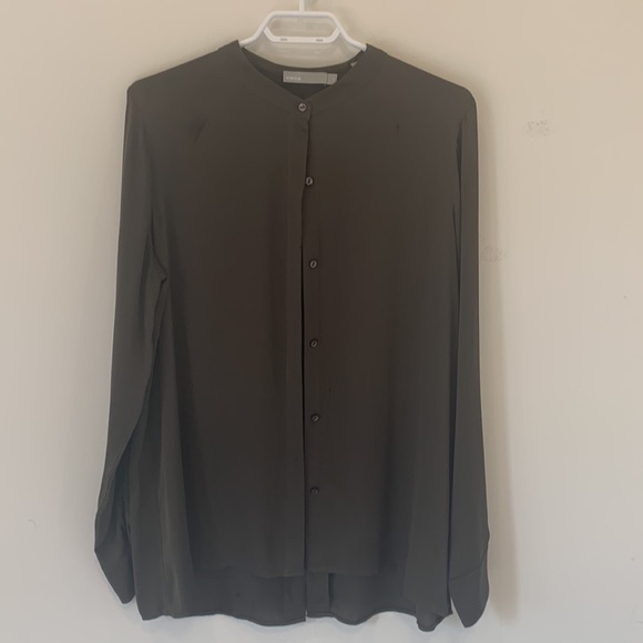 Vince Silk Button Down Shirt - Picture 2 of 12